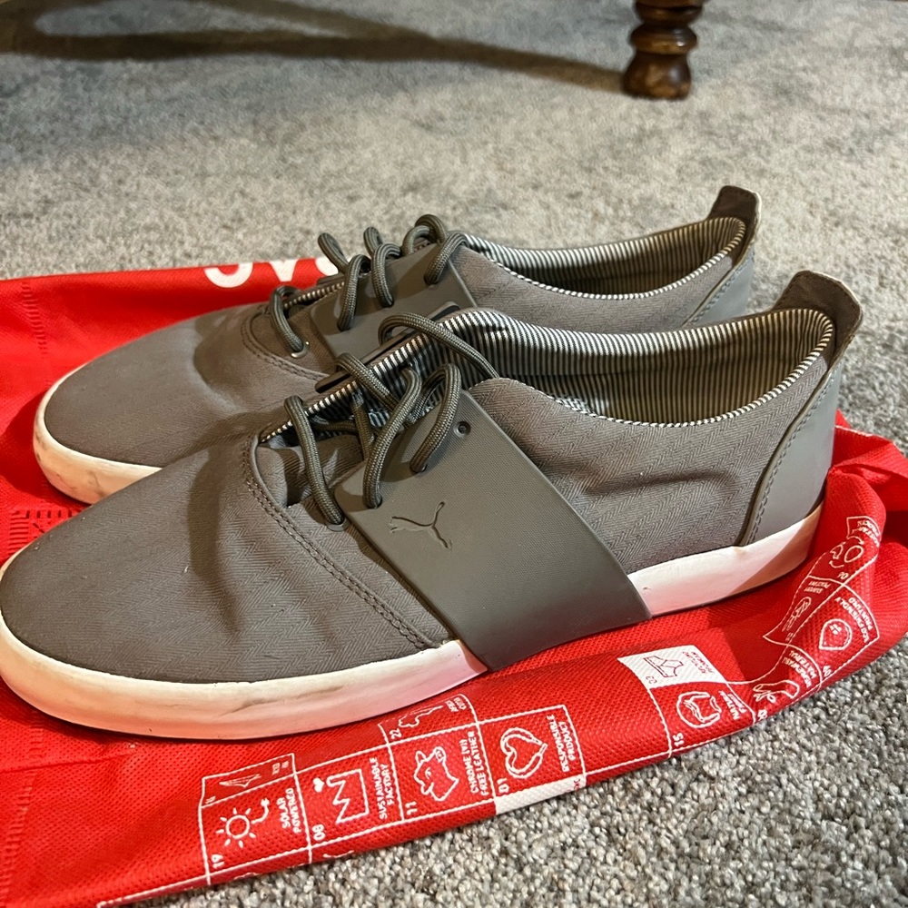 Gray Puma sneakers